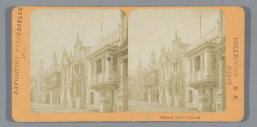 Greek Pavilion and the Rue des Nations at the World's Fair of 1878