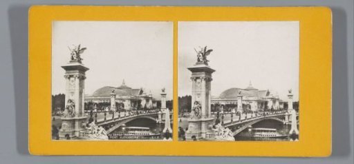 Pont Alexandre III with the Grand Palais in the background, during the 1900 World's Fair