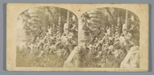 Spectators Watching Tightrope Walker Blondin above Niagara Falls