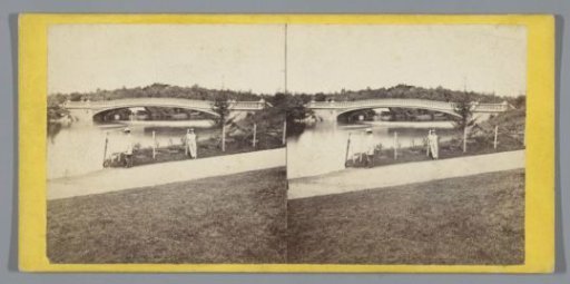 View of the 'Bow Bridge' in Central Park, New York