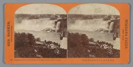 View of the American Falls and the Town of Niagara Falls, Seen from Canada