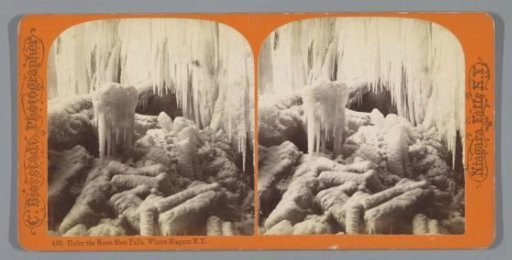 Ice formations under the Horseshoe Falls