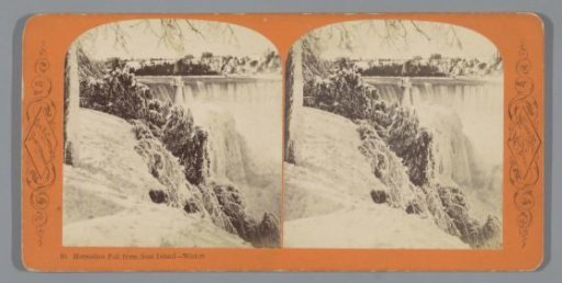 Horseshoe Falls in winter, seen from Goat Island