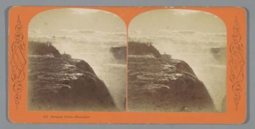 View of the Niagara Falls and Terrapin Tower by night