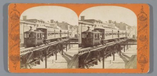 View of the Elevated Railway in New York