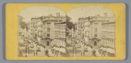 View of the National Bank of the Republic on Broadway, New York