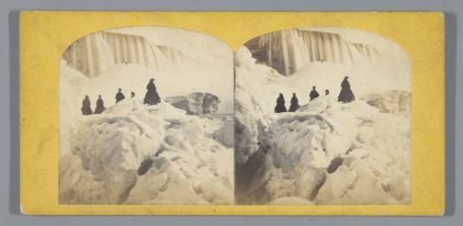 Walkers on the Frozen Bed of the Niagara Falls