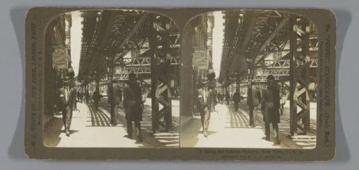 View of the Bowery under the railway line