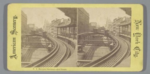 View of New York from the elevated railway