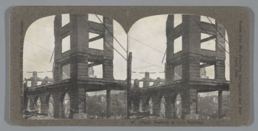 Former store of Cluett, Peabody and Co. after the earthquake in San Francisco