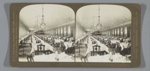 Dining room of the Grand Union Hotel in Saratoga Springs