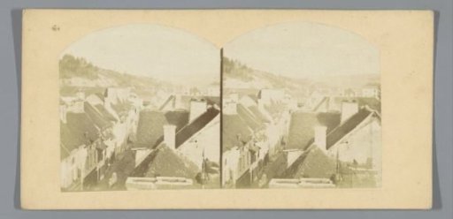 View of a village from a roof