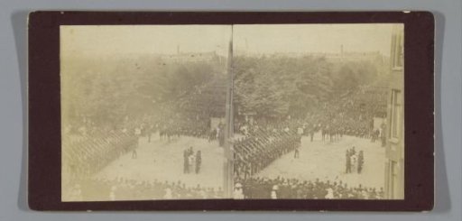 Parade with military display