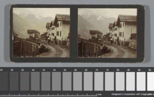 View of a street in Filisur, Switzerland