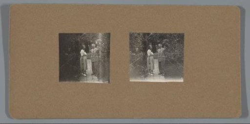 Man and woman in a garden
