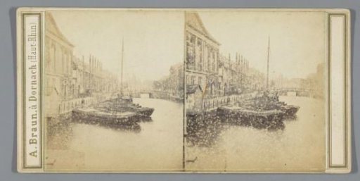 View of the Kloveniersburgwal, Amsterdam. On the left the Trippenhuis with the Rijksmuseum