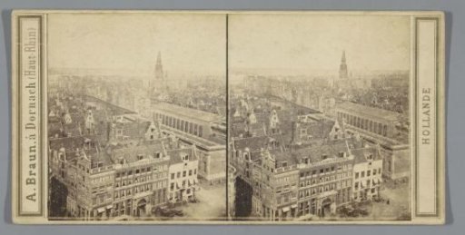 View of Amsterdam-Northeast. View from the Palace on the Dam