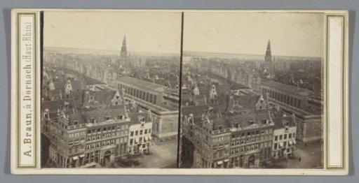 View of Amsterdam-Northeast. View from the Palace on the Dam