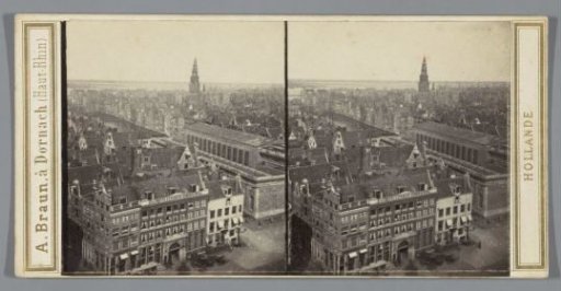 View of Amsterdam-Northeast. View from the Palace on the Dam