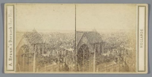 View of Amsterdam-North. View from the Palace on the Dam