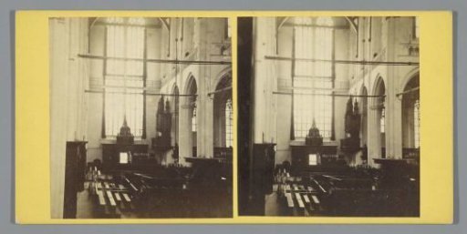 View of the interior of the New Church in Amsterdam