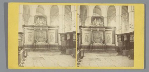 View of the interior of the New Church in Amsterdam