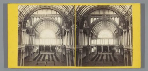 View of the interior of the Palace for Industry in Amsterdam
