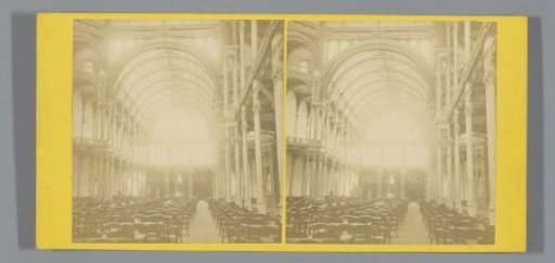 View of the interior of the Palace for Industry in Amsterdam
