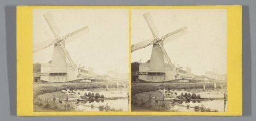 View of the sawmill at the Raam-Barrière in Amsterdam