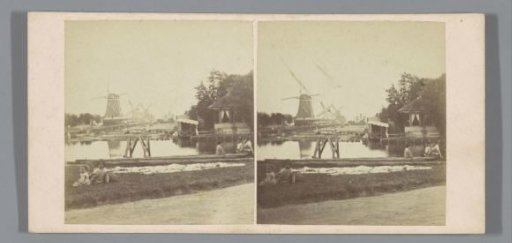 View of the Mennonietenpad, outside the Wetering-Barrière in Amsterdam
