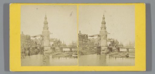 View of the Montelbaanstoren in Amsterdam