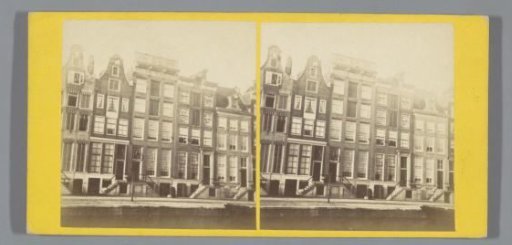View of a row of houses in Amsterdam