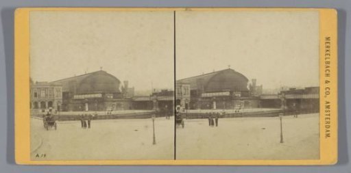 Western railway viaduct and the Central Station, Amsterdam