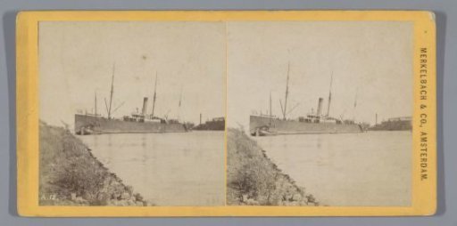 Ship the 'Burgemeester Den Tex' at the Handelskade in Amsterdam