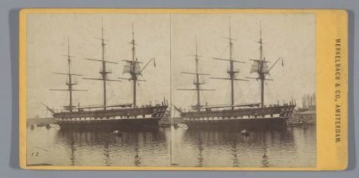 Frigate 'De Wassenaar' in the Oosterdok, Amsterdam