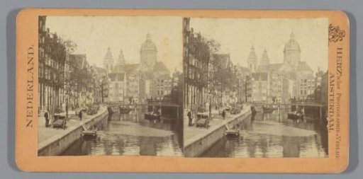 Oudezijds Voorburgwal and the Saint Nicholas Church, Amsterdam