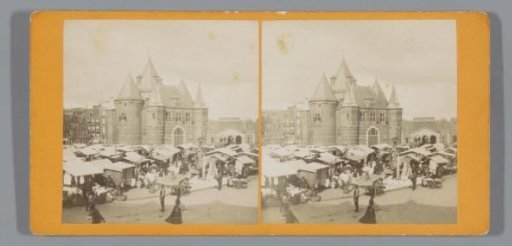 Market on the Nieuwmarkt around the Waag, Amsterdam
