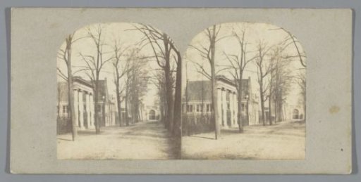 Plantage Lepellaan with colonnade, originally from the country estate Binnenvreugd, Amsterdam