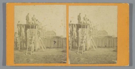 Soldiers doing gymnastic exercises at the Oranje-Nassau Barracks, Amsterdam