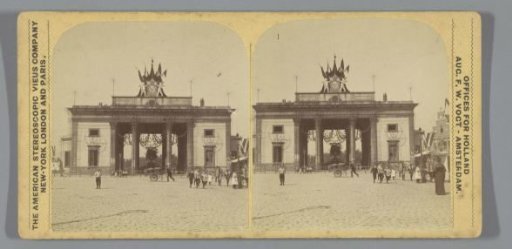 Willemspoort or Haarlemmerpoort decorated for the Coronation festivities of 1898, Amsterdam