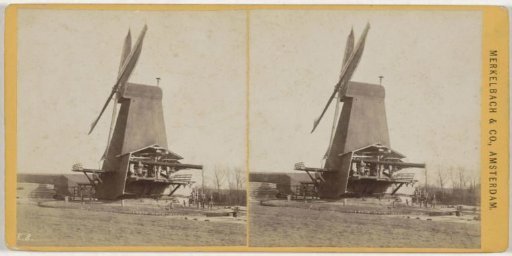 View of a paltrok sawmill in Zaandam
