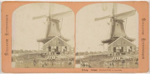 View of a mill, possibly De Roode Leeuw near Zaandam