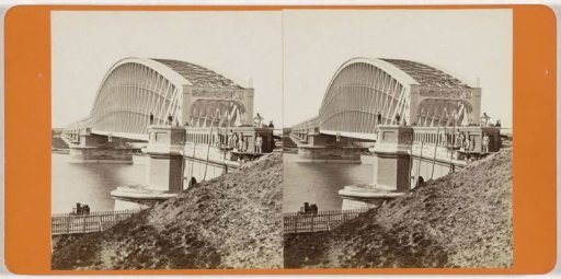 View of the Kuilenburg railway bridge near Culemborg