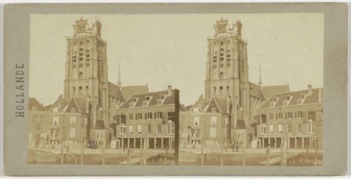 View of the Grote or Our Lady's Church in Dordrecht