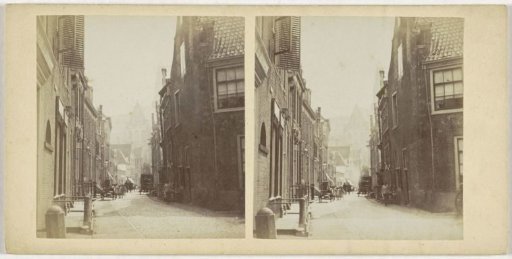 View of the Smedestraat in Haarlem with the Grote or St. Bavo's Church in the background