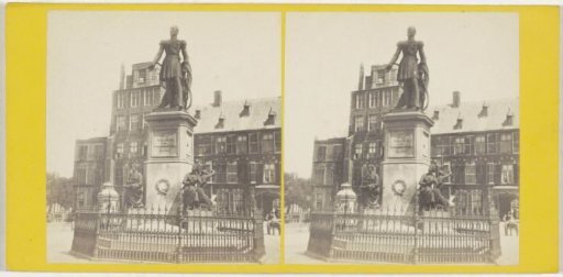View of the statue of Willem II in The Hague