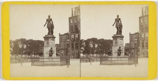 View of the statue of Willem II in The Hague