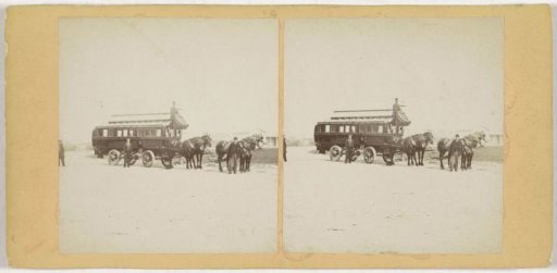 Horse tram of the General Dutch Railway Company in Scheveningen