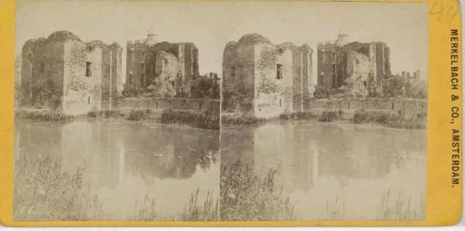 View of the ruins of the Brederode castle near Santpoort-Zuid
