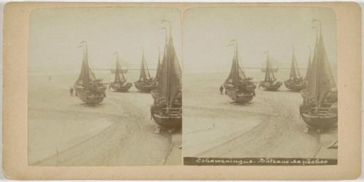 Fishing boats on the beach of Scheveningen